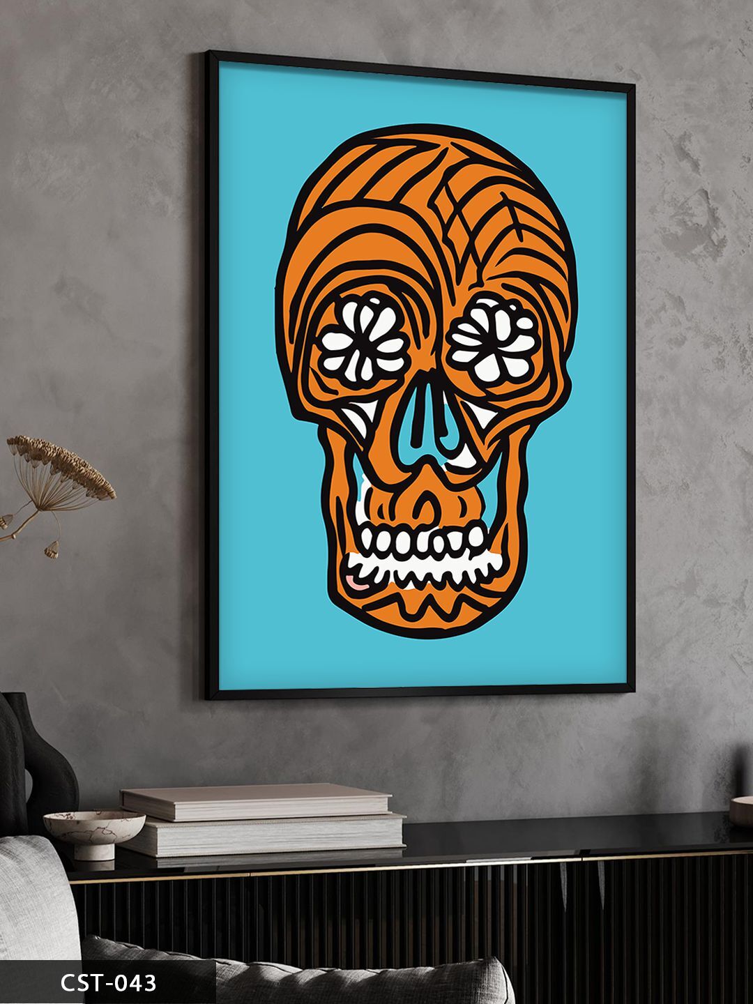 Kuru Kafa Art Tek Parça Ahşap Çerçeveli Tablo Siyah - 50 x 70 CM