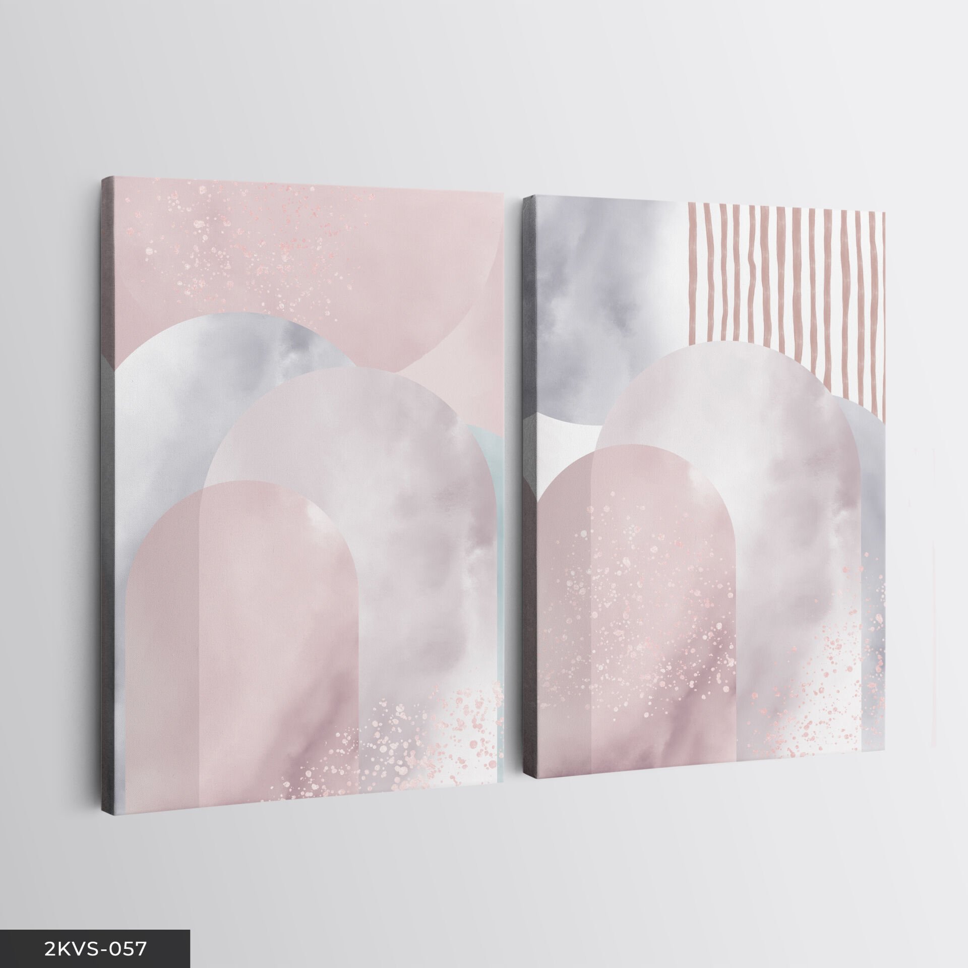 Soyut Sanat 2 Parça Kanvas - Canvas Tablo