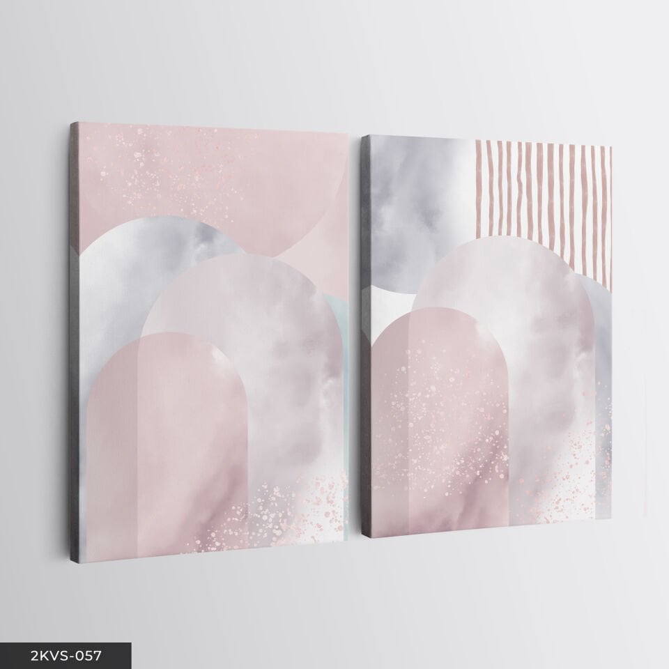 Soyut Sanat 2 Parça Kanvas - Canvas Tablo
