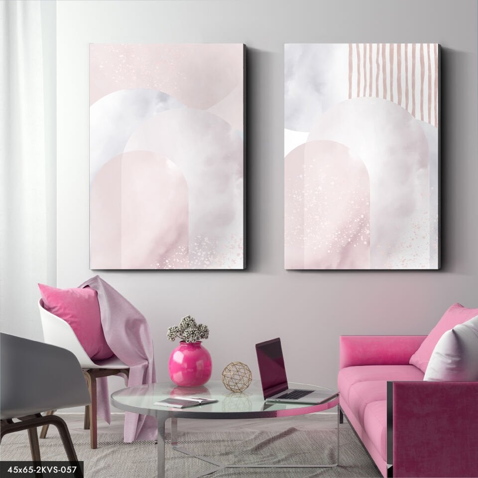 Soyut Sanat 2 Parça Kanvas - Canvas Tablo