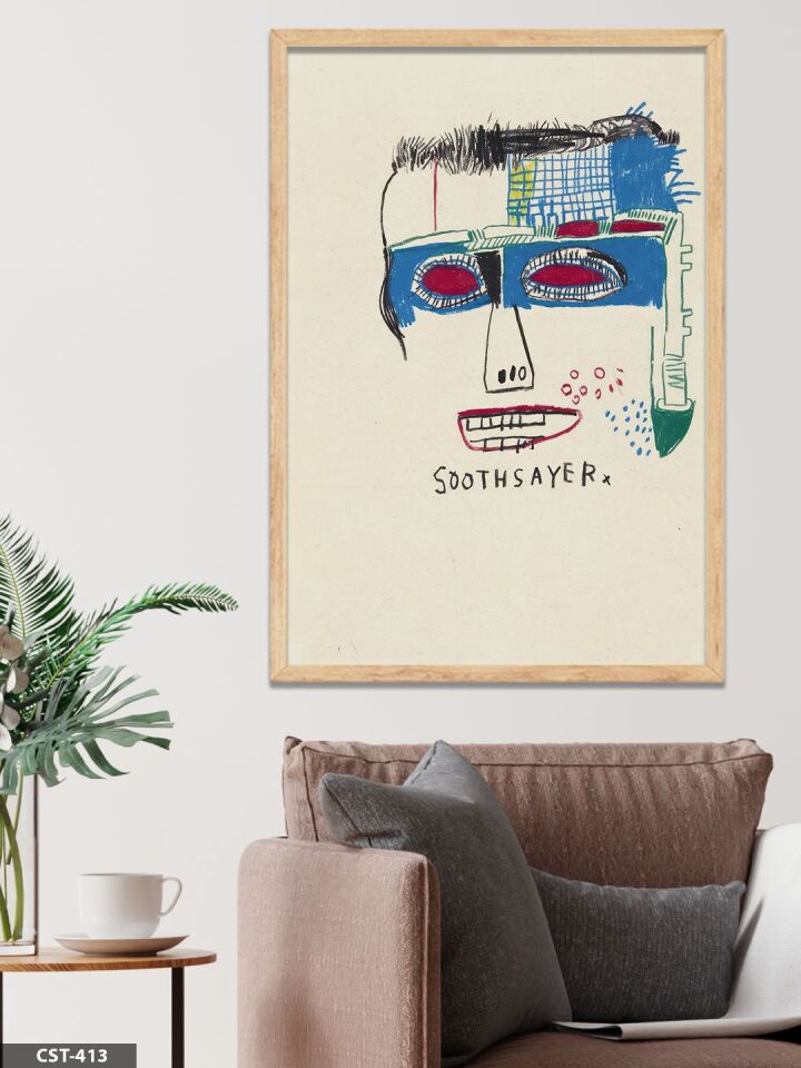 Soothsayer Tek Parça Ahşap Çerçeveli Tablo Naturel - 50 x 70 CM