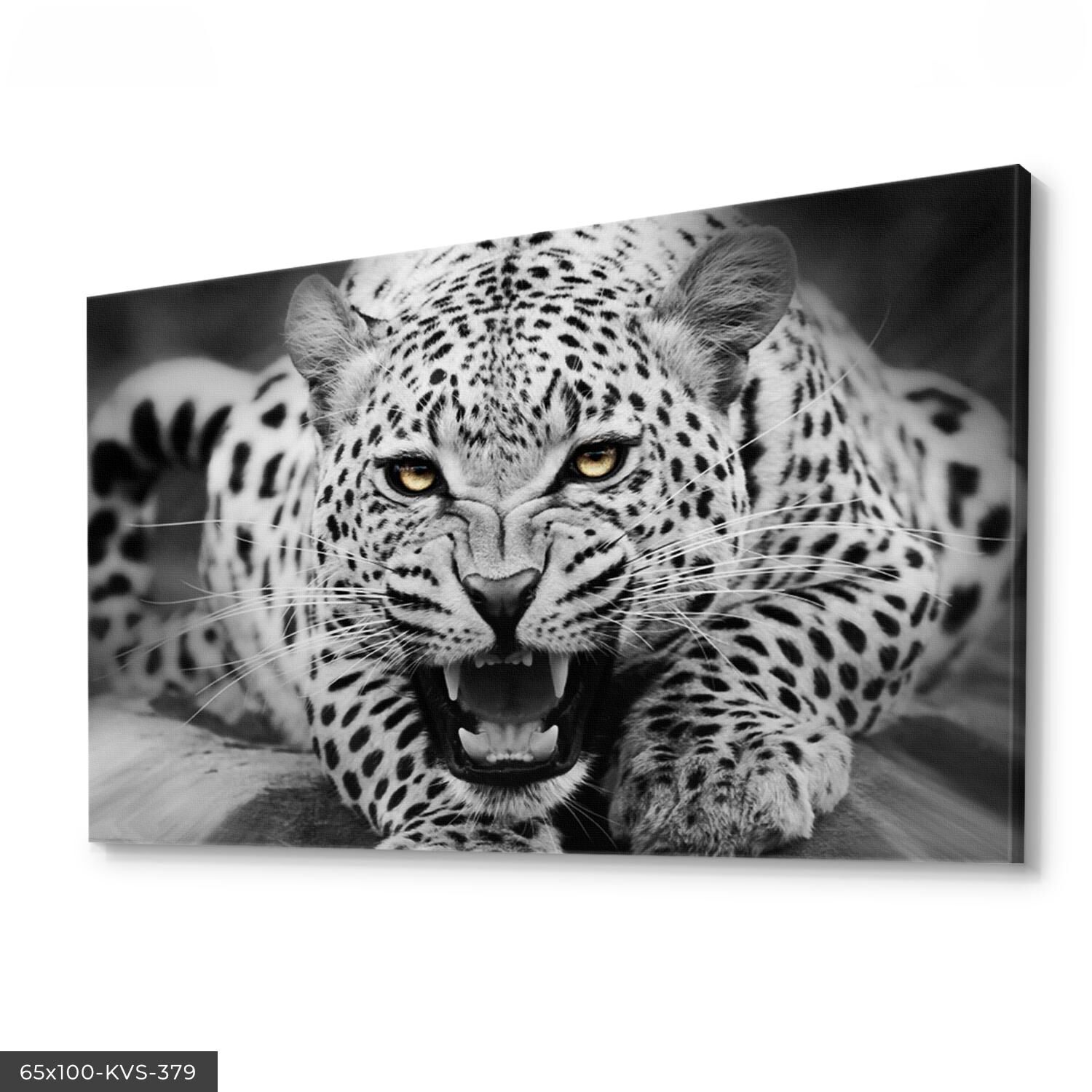 Leopar Kanvas - Canvas Tablo 40 x 30 CM - Çok Renkli