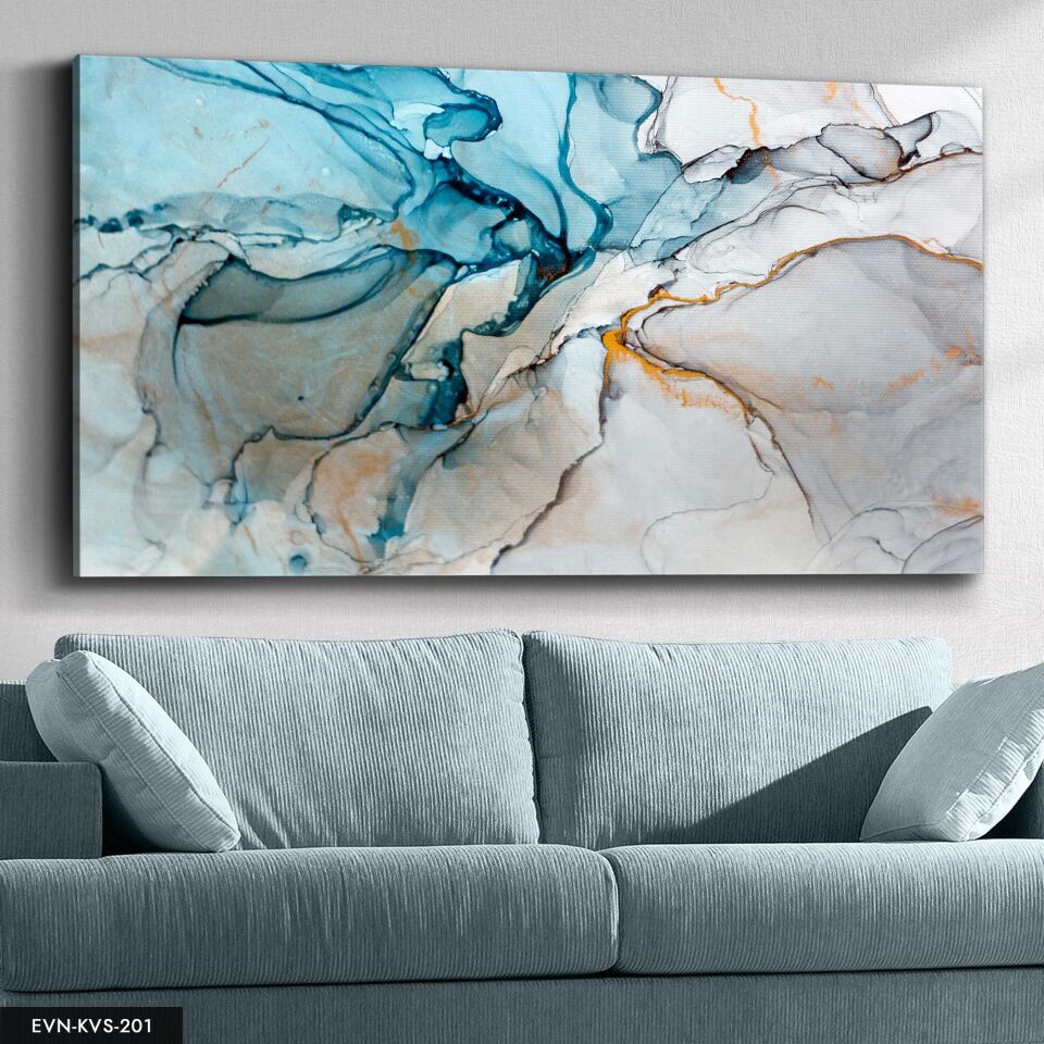 Soyut Yağlı Boya Tek Parça Kanvas Canvas Tablo Tablo 40 x 30 CM - Çok Renkli