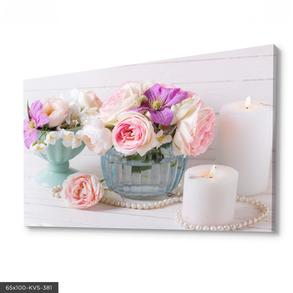 Vazoda Çiçekler Kanvas - Canvas Tablo