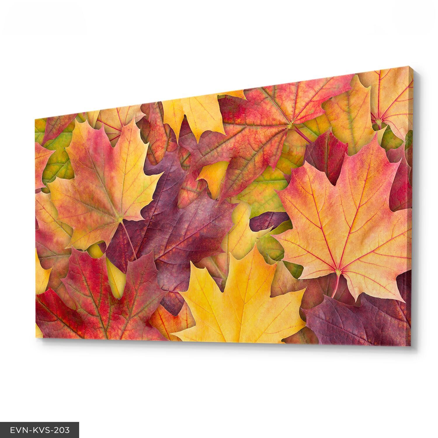 Sonbahar Yapraklar Tek Parça Kanvas Canvas Tablo Tablo 40 x 30 CM - Çok Renkli