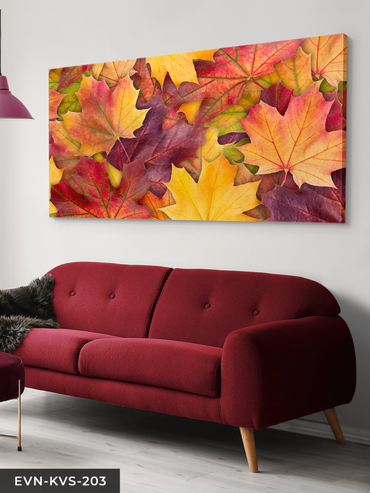 Sonbahar Yapraklar Tek Parça Kanvas Canvas Tablo Tablo