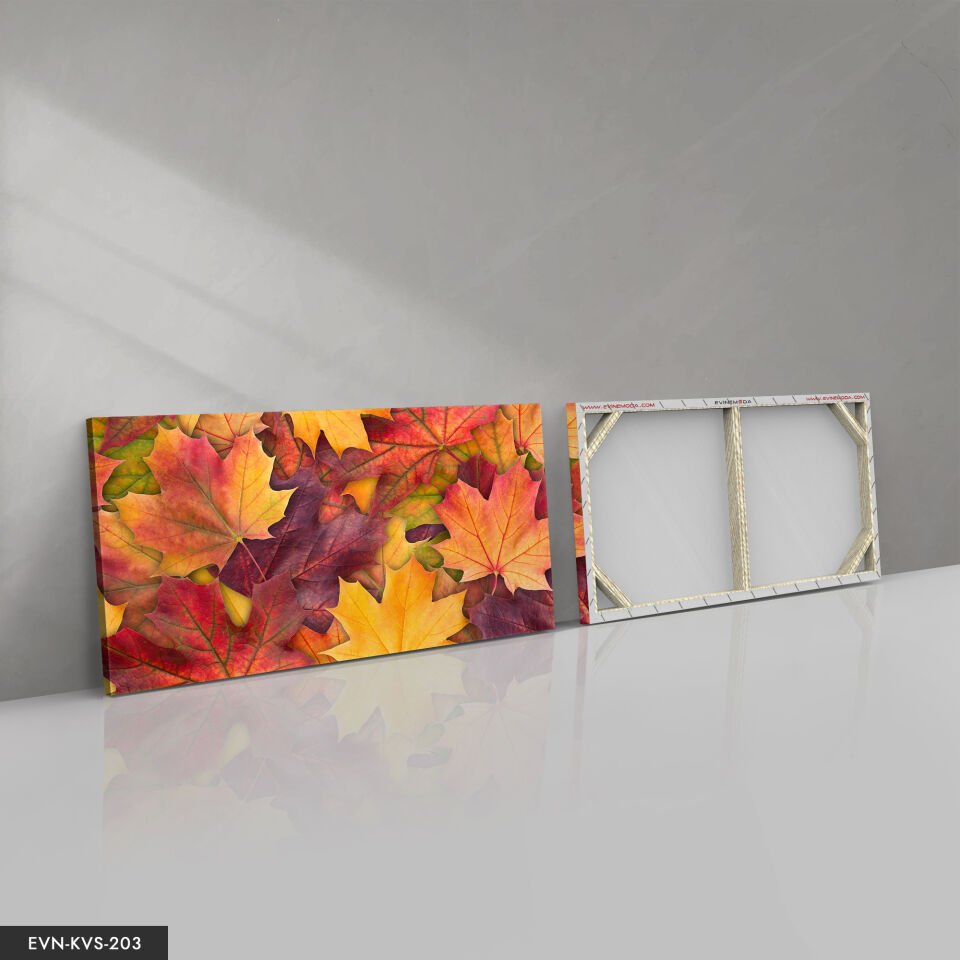 Sonbahar Yapraklar Tek Parça Kanvas Canvas Tablo Tablo