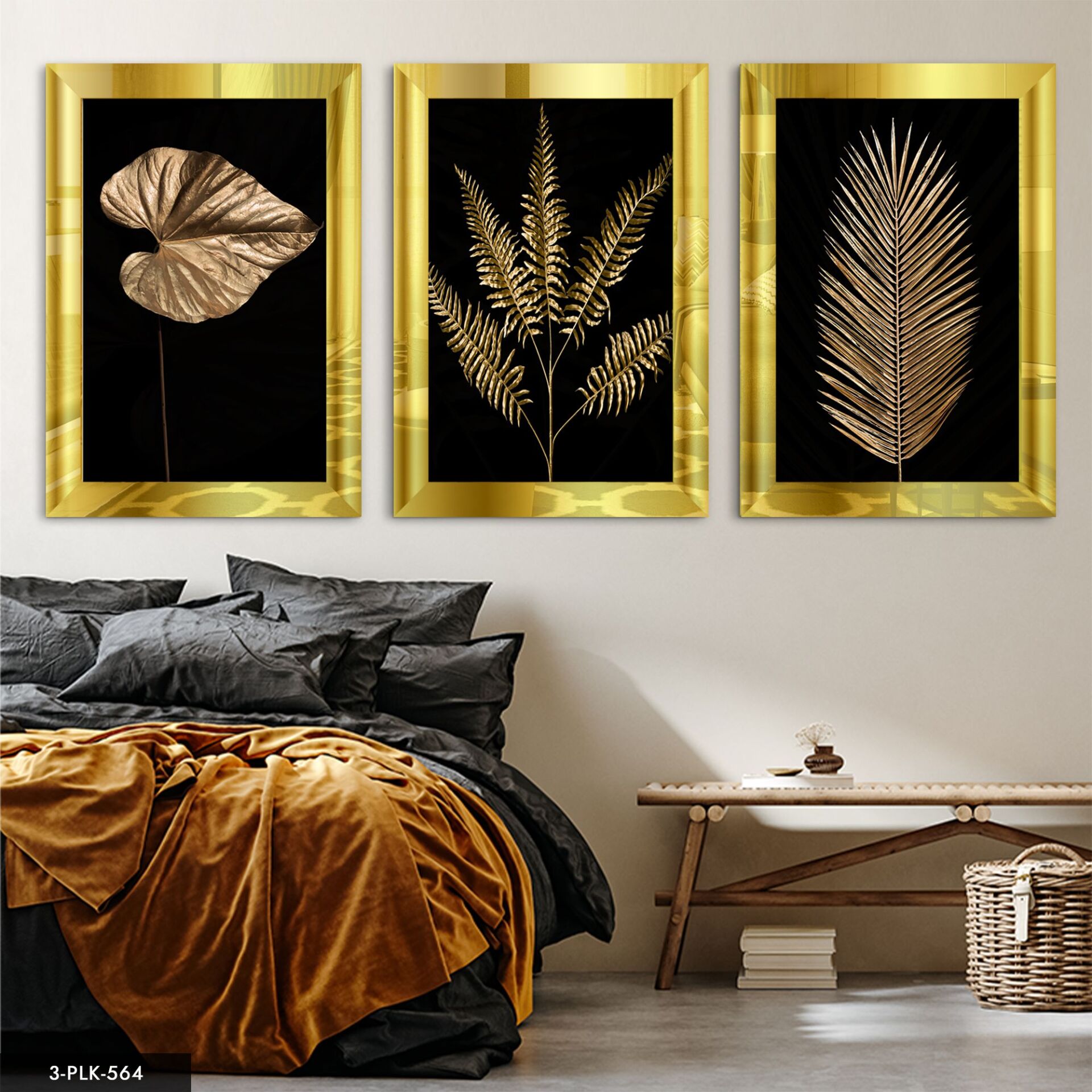 Pleksi Aynalı Tablo 50 x 70 CM - Gold
