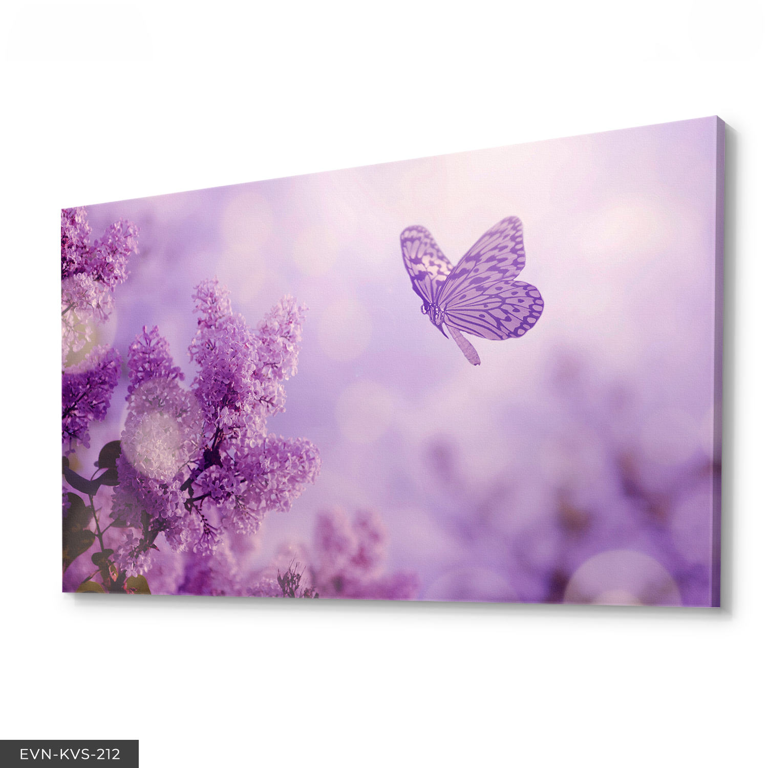 Mor Kelebek Kanvas Tablo