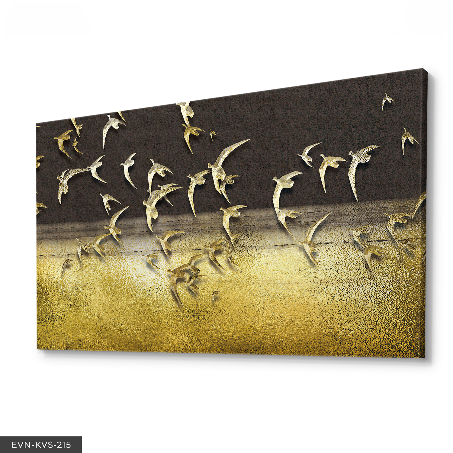 Gold Kuşlar Tek Parça Kanvas Canvas Tablo Tablo
