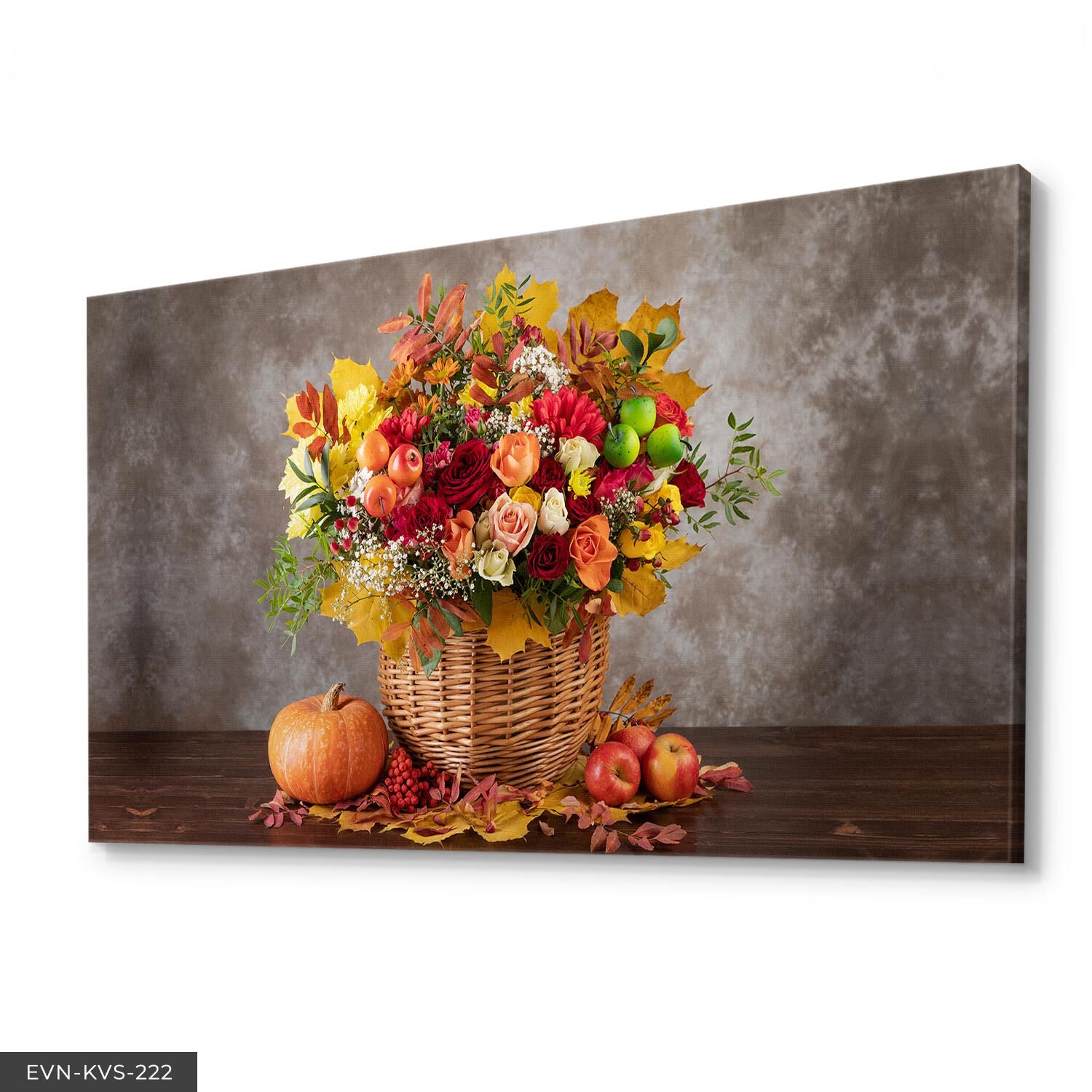 Meyve Ve Çiçek Tek Parça Kanvas Canvas Tablo Tablo 40 x 30 CM - Çok Renkli