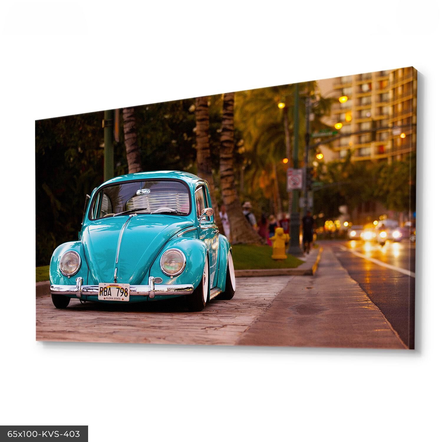 Turkuaz Vosvos Kanvas - Canvas Tablo