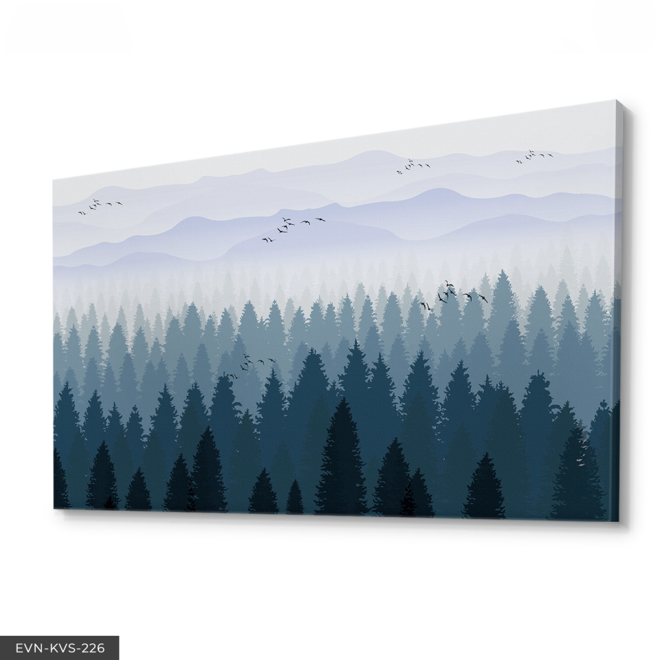 Soyut Orman Tek Parça Kanvas Canvas Tablo Tablo