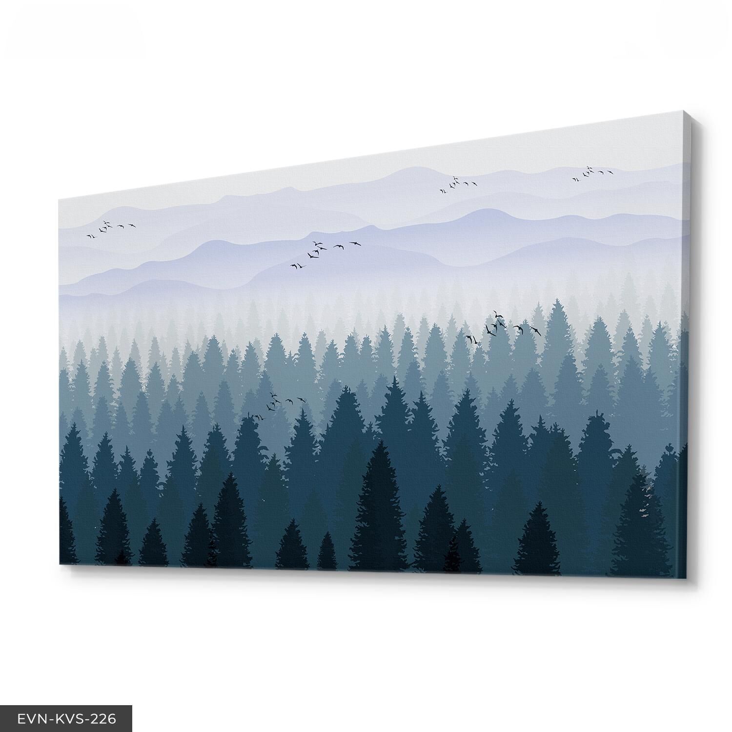 Soyut Orman Tek Parça Kanvas Canvas Tablo Tablo 40 x 30 CM - Çok Renkli