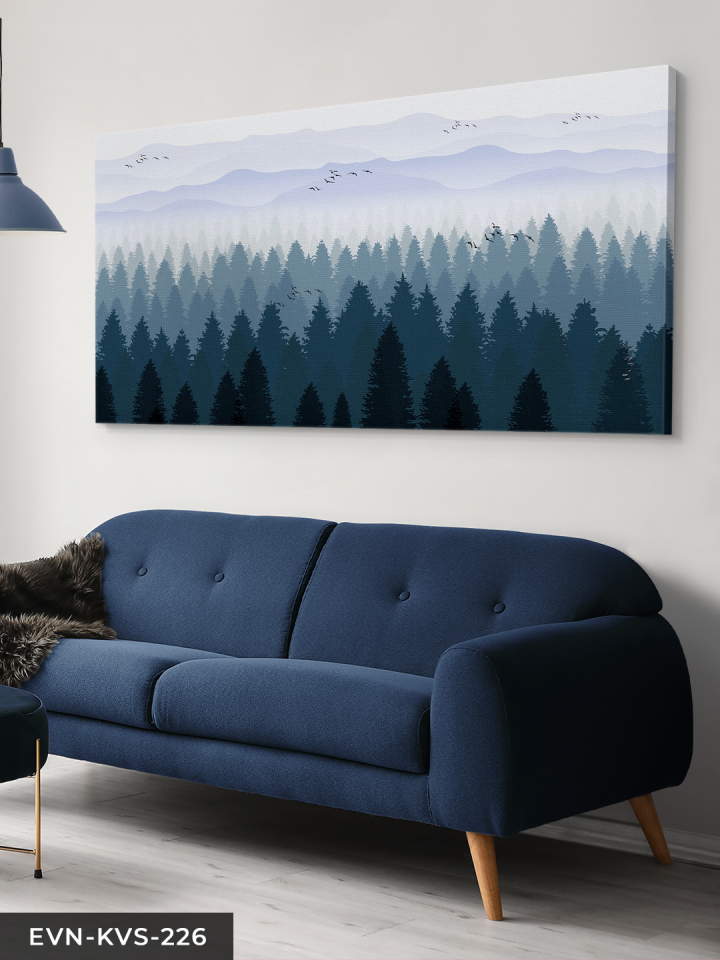 Soyut Orman Tek Parça Kanvas Canvas Tablo Tablo