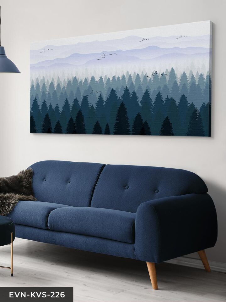 Soyut Orman Tek Parça Kanvas Canvas Tablo Tablo 40 x 30 CM - Çok Renkli