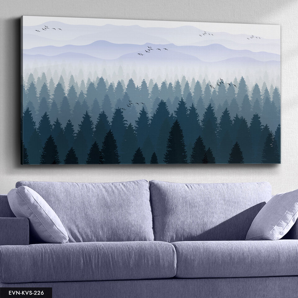 Soyut Orman Tek Parça Kanvas Canvas Tablo Tablo