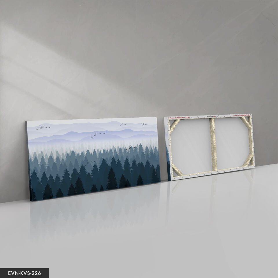 Soyut Orman Tek Parça Kanvas Canvas Tablo Tablo