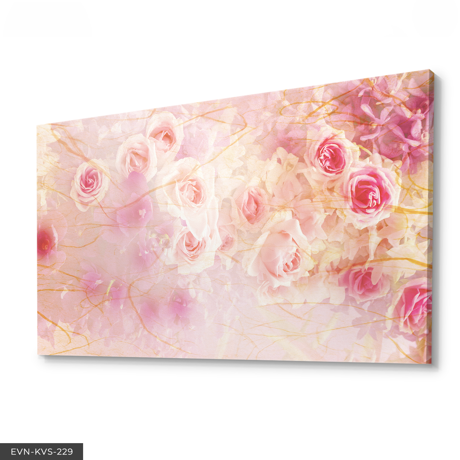 Pembe Çiçekler Tek Parça Kanvas Canvas Tablo Tablo