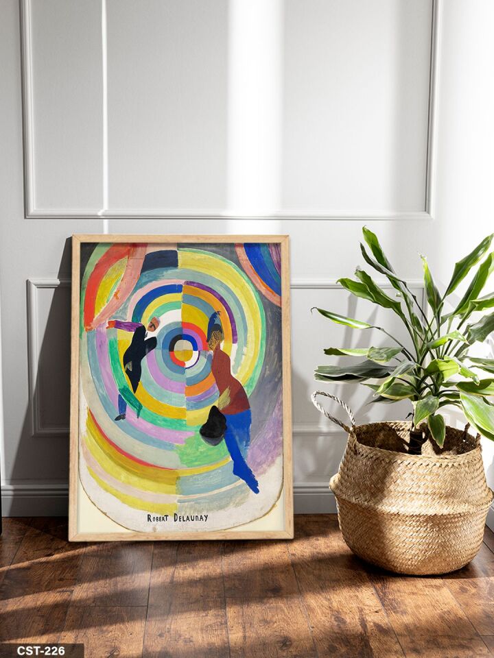 Robert Delaunay Tek Parça Ahşap Çerçeveli Tablo Naturel - 20 x 30 CM