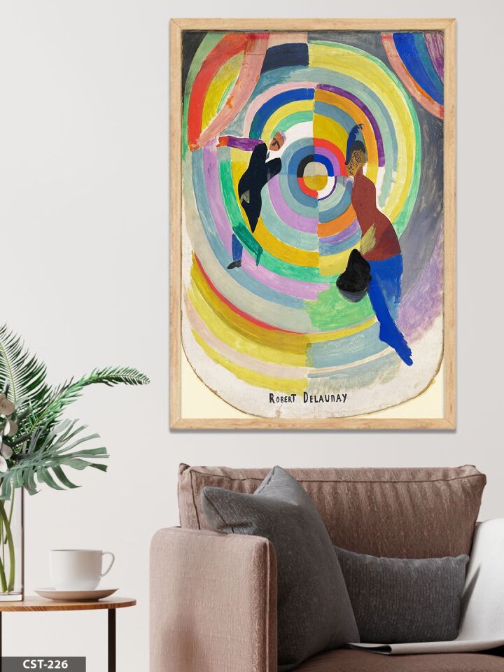 Robert Delaunay Tek Parça Ahşap Çerçeveli Tablo Naturel - 20 x 30 CM