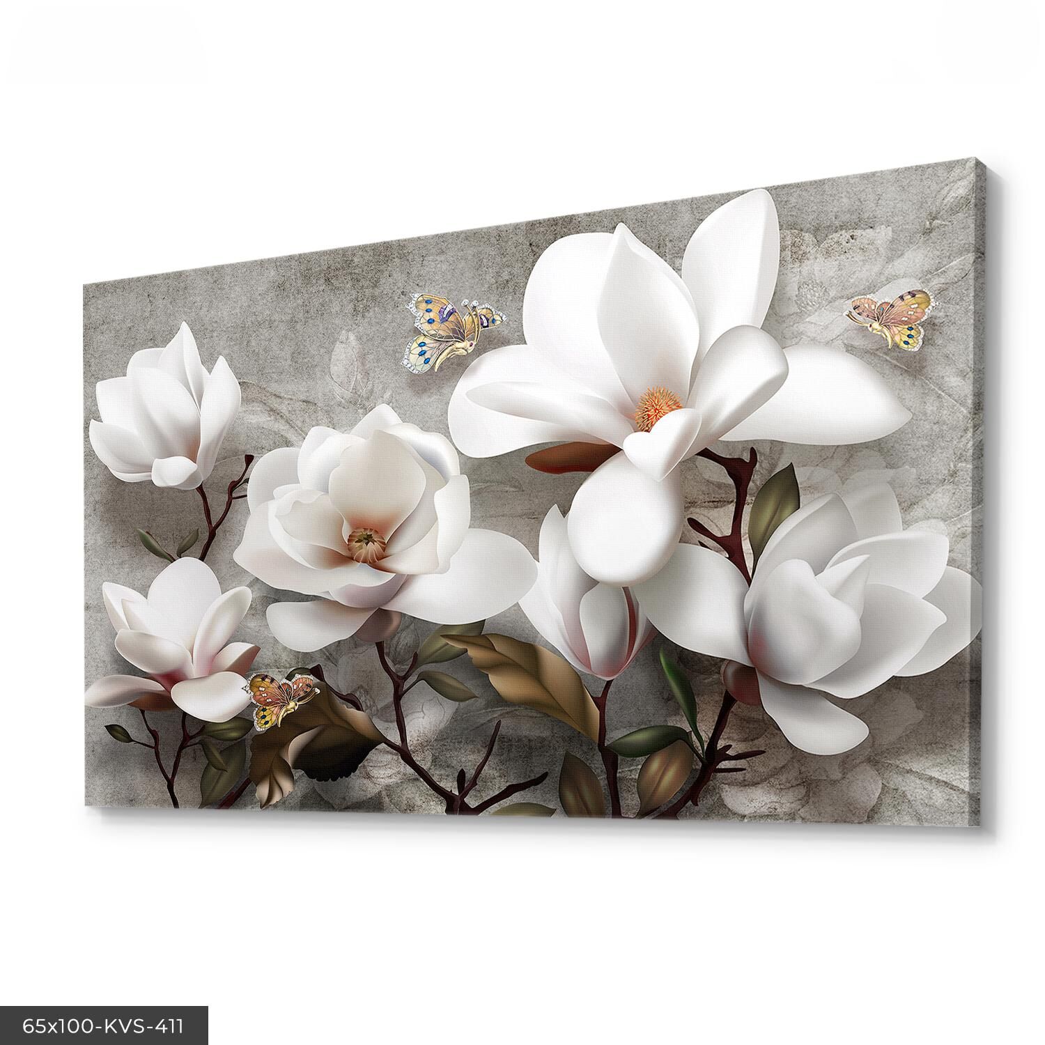 Çiçekler Kanvas - Canvas Tablo 40 x 30 CM - Çok Renkli