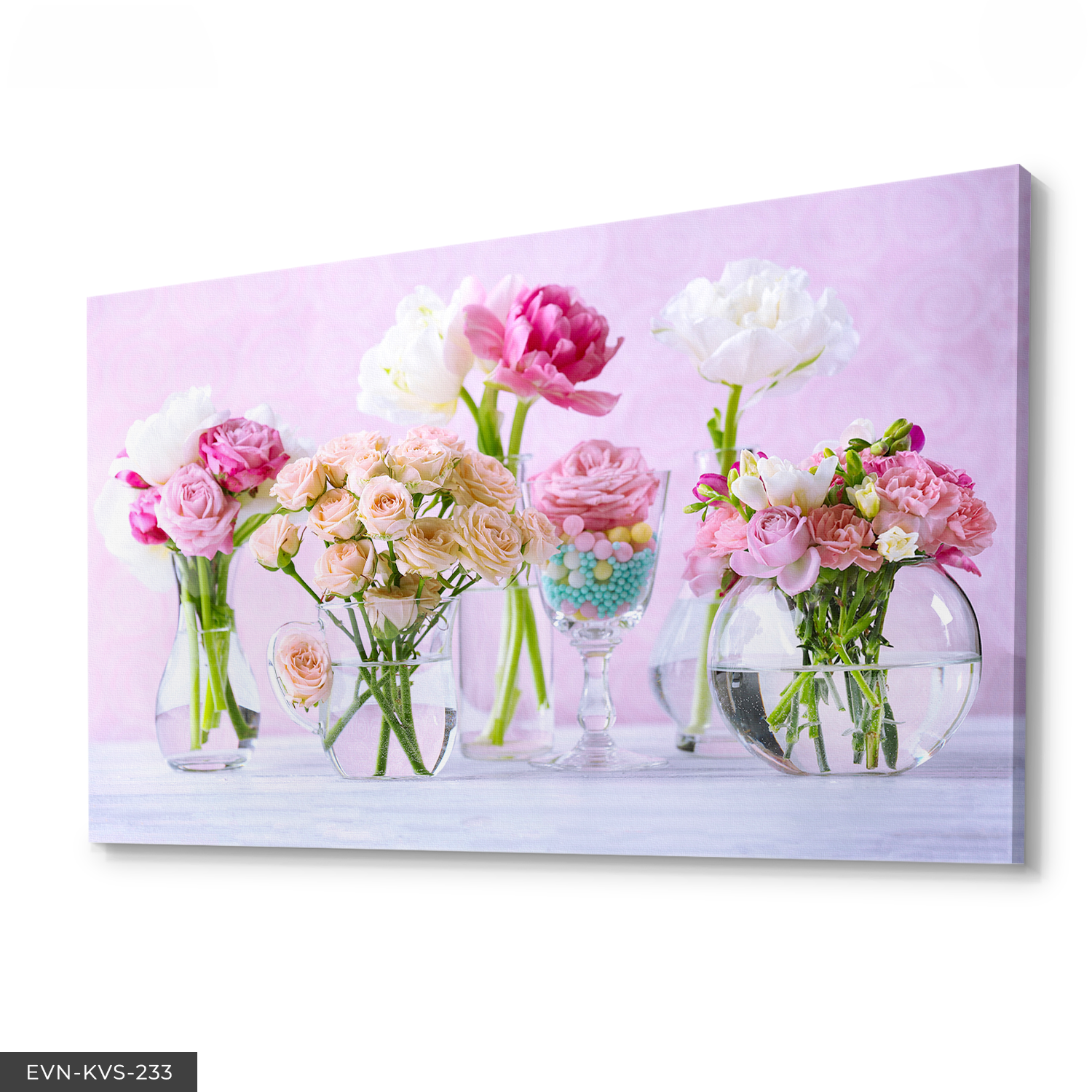 Vazo Çiçekler Tek Parça Kanvas Canvas Tablo