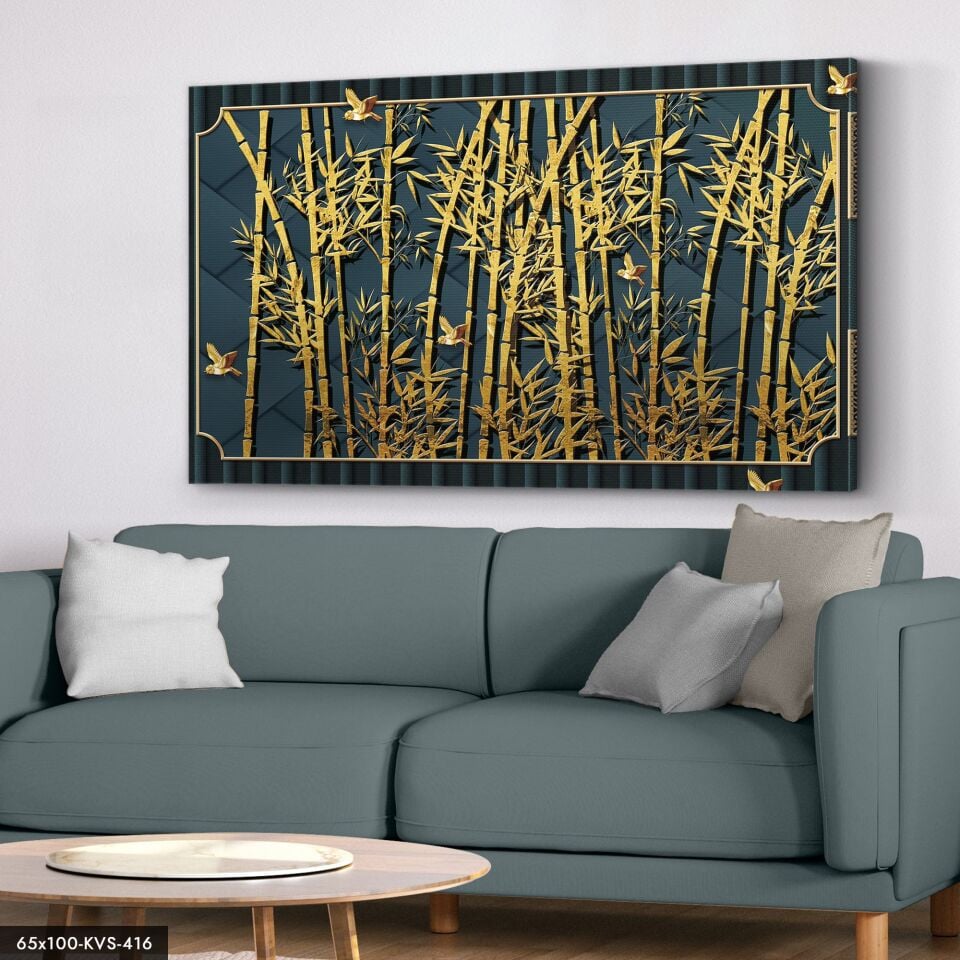 Gold Kanvas - Canvas Tablo 40 x 30 CM - Çok Renkli