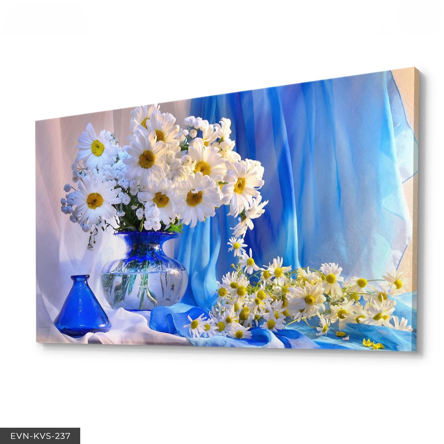 Papatya Tek Parça Kanvas Canvas Tablo 40 x 30 CM - Çok Renkli