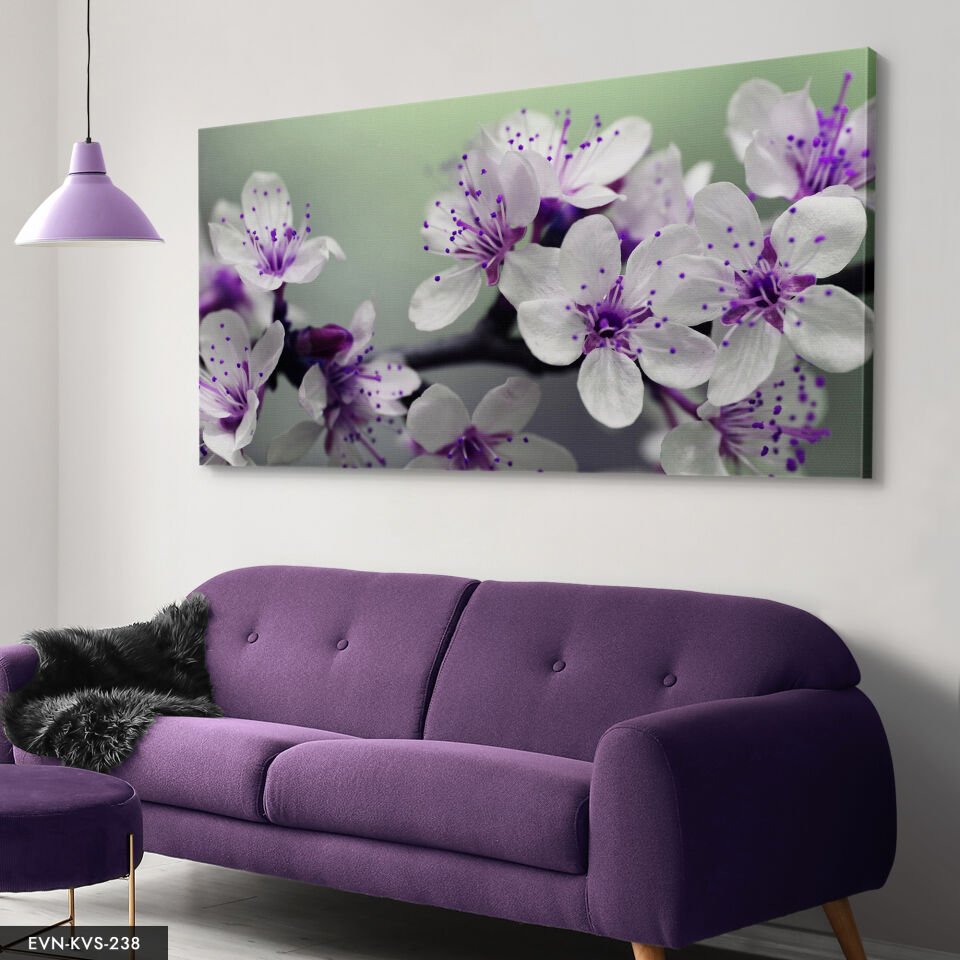 Çiçek Tek Parça Kanvas Canvas Tablo
