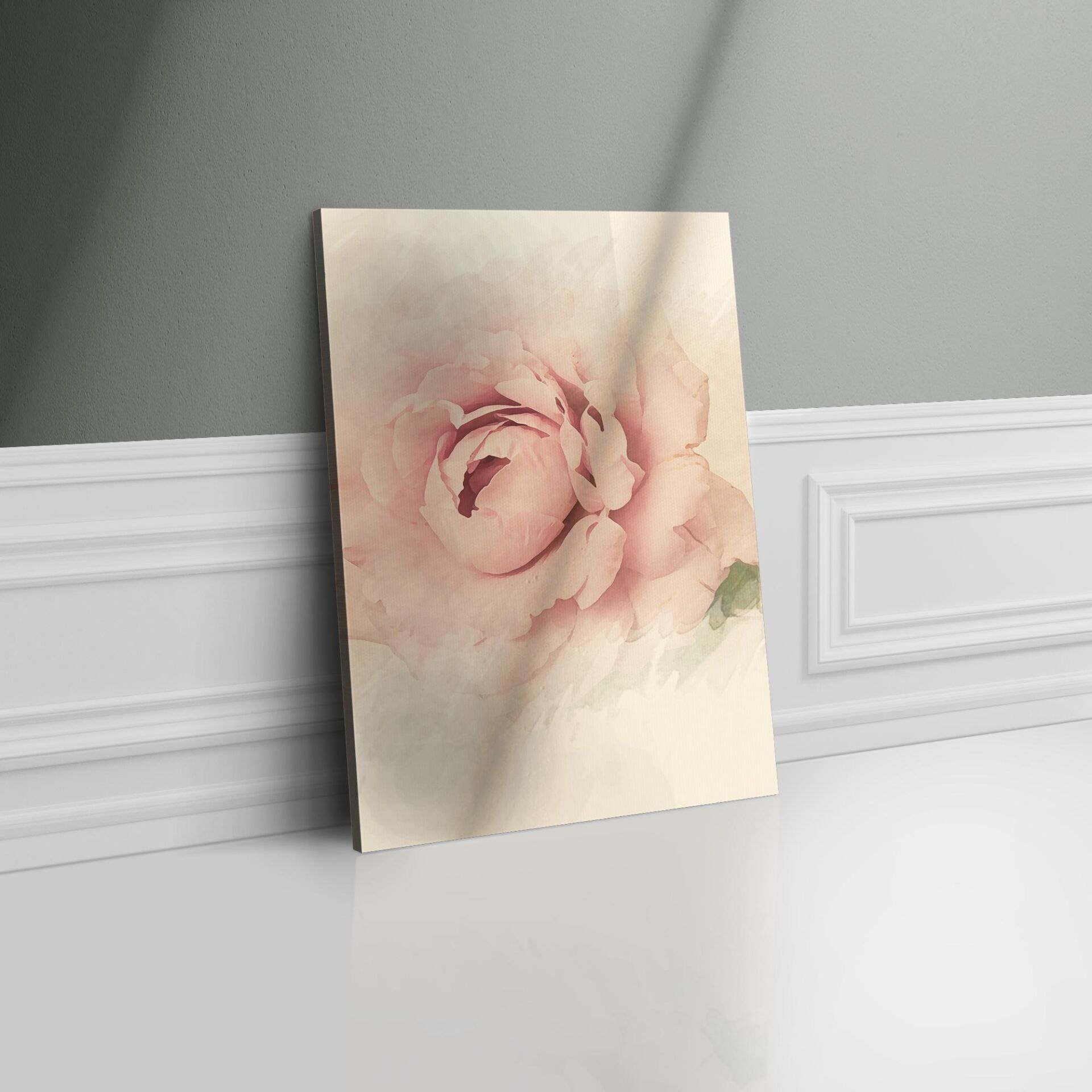 Çizim Gül Kanvas - Canvas Tablo